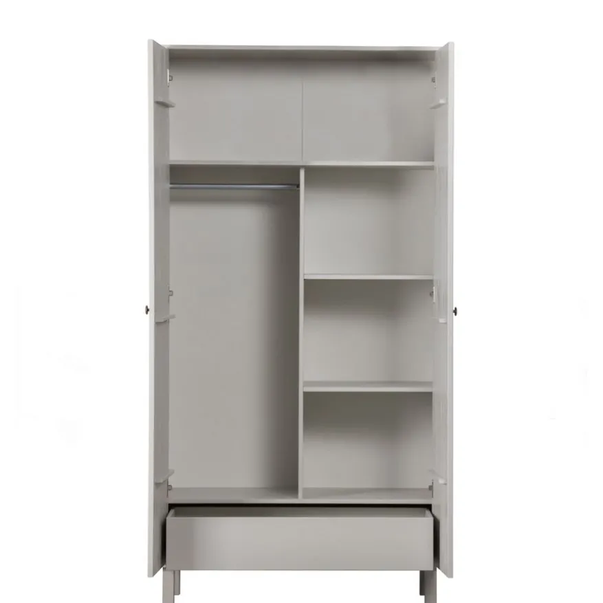 WOOOD Kledingkast Madu Grijs - 100x195x53 cm