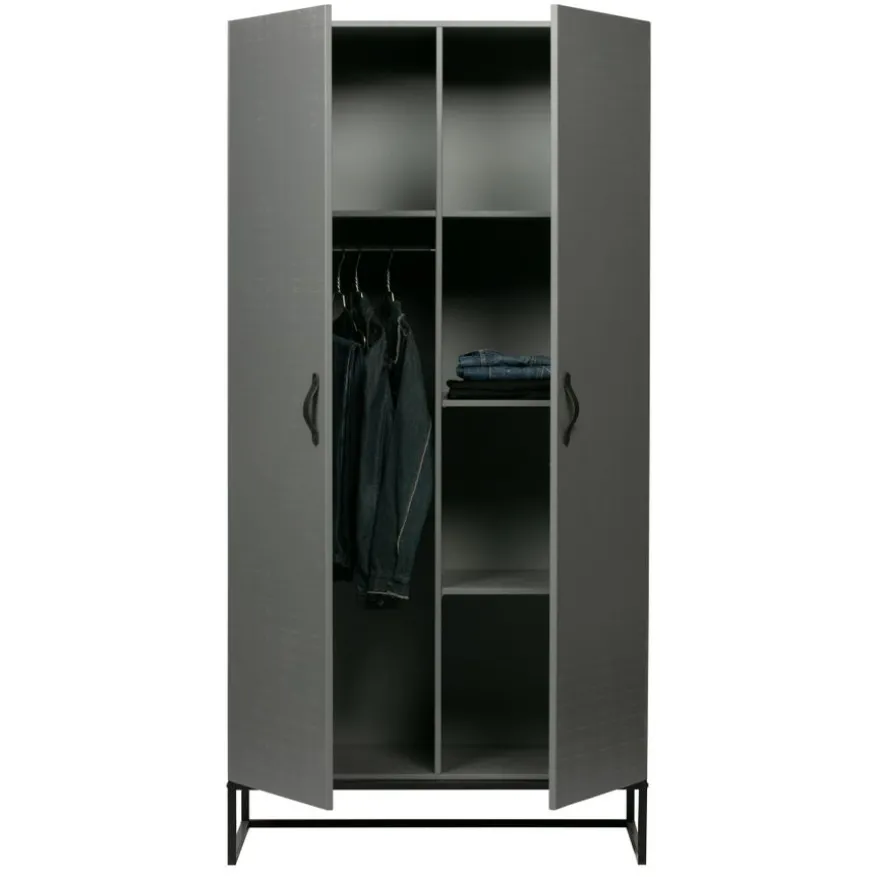 WOOOD Kledingkast Morris Leem - 100x195x53 cm
