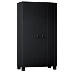 WOOOD Kledingkast Ties Zwart - 111x202x55 cm