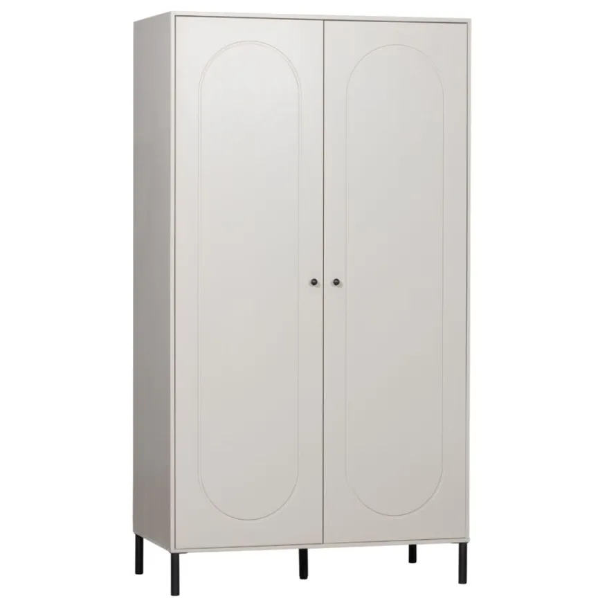 WOOOD Kledingkast Xina Grijs - 110x202x58 cm