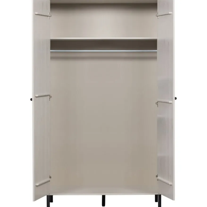 WOOOD Kledingkast Xina Grijs - 110x202x58 cm