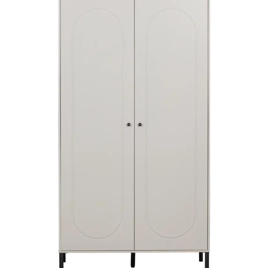 WOOOD Kledingkast Xina Grijs - 110x202x58 cm