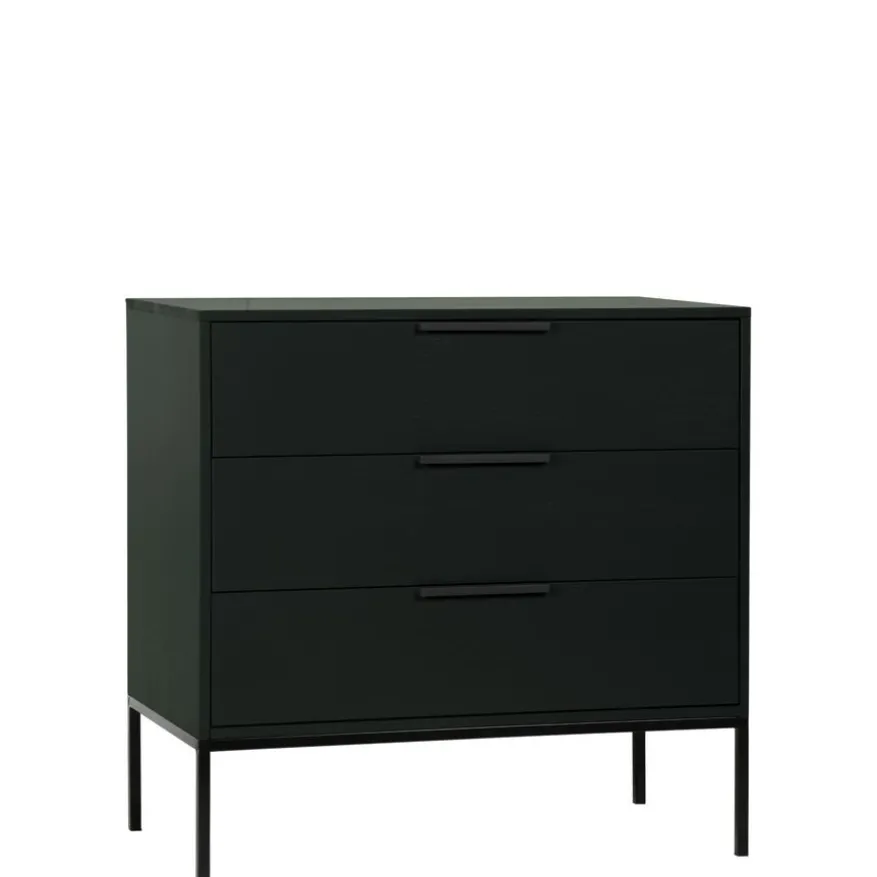 WOOOD Ladekast Adam Zwart - 94x93x52 cm