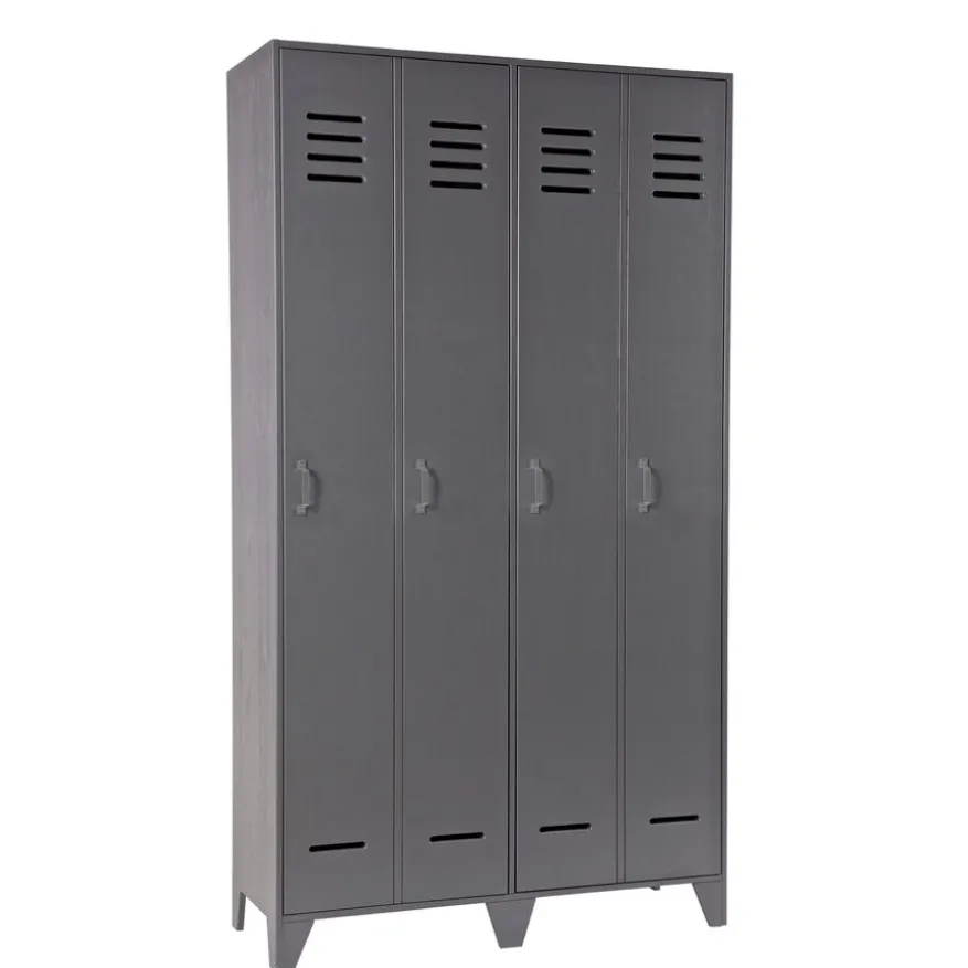 WOOOD Lockerkast Stijn Grijs - 103x187x40 cm