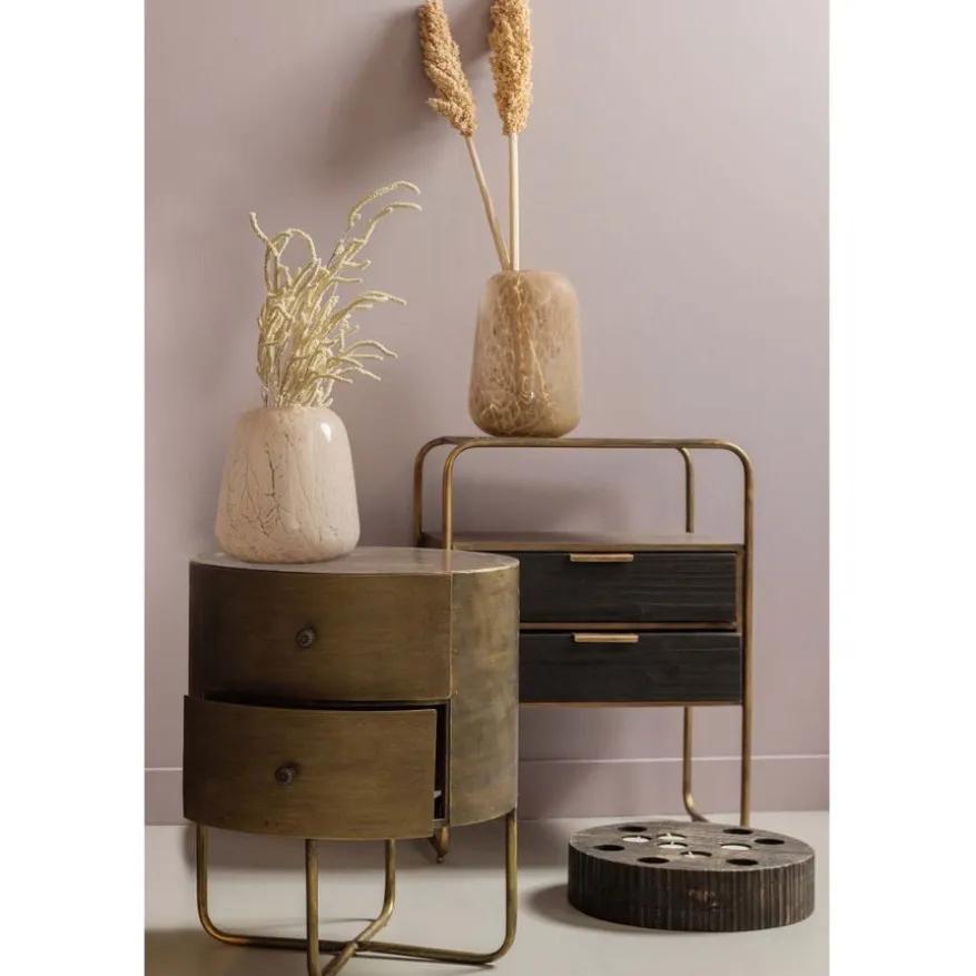 WOOOD Nachtkastje Glossy Goud - 39x48x39 cm