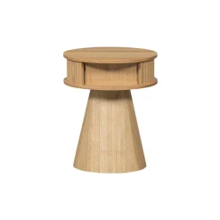 WOOOD Nachtkastje Karri Naturel - Ø 38 cm