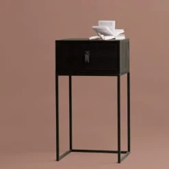 WOOOD Nachtkastje Zola Zwart - 40x74x35 cm