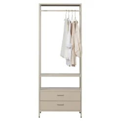 WOOOD Open Kledingkast Ferris Zand - 70x185x54 cm
