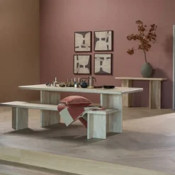 WOOOD Plaid Zena Roestbruin / Beige 130x170 cm