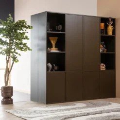 WOOOD Plantentafel / Pot Toval Paars / Bruin - 28x40x28 cm
