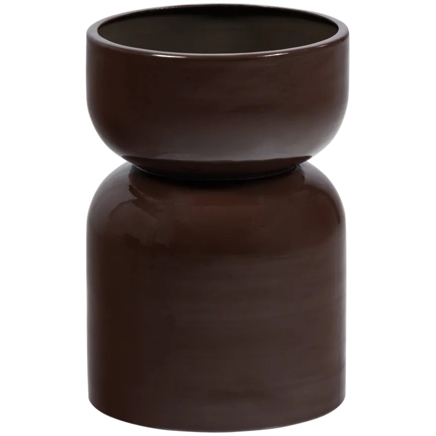 WOOOD Plantentafel / Pot Toval Paars / Bruin - 28x40x28 cm