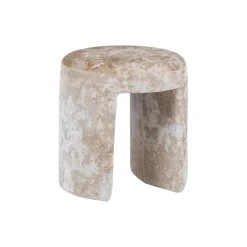 WOOOD Poef Charlie Beige - Ø 45 cm