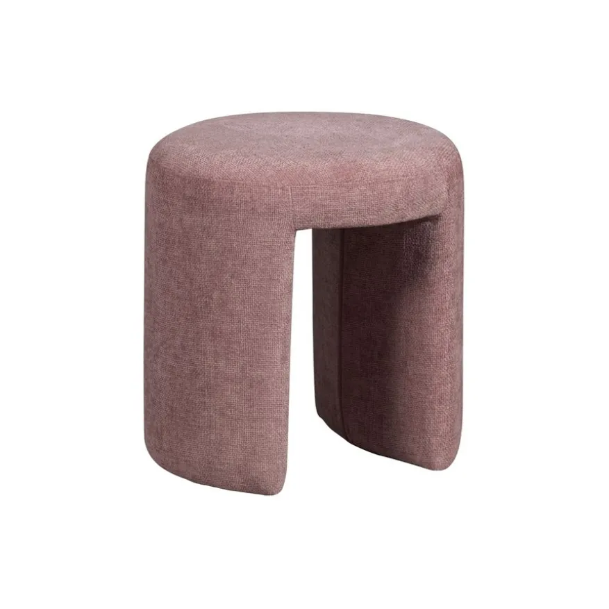 WOOOD Poef Charlie Roze - Ø 45 cm