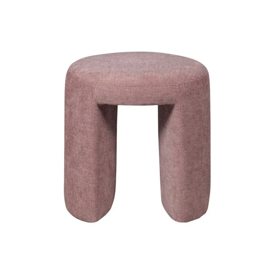 WOOOD Poef Charlie Roze - Ø 45 cm
