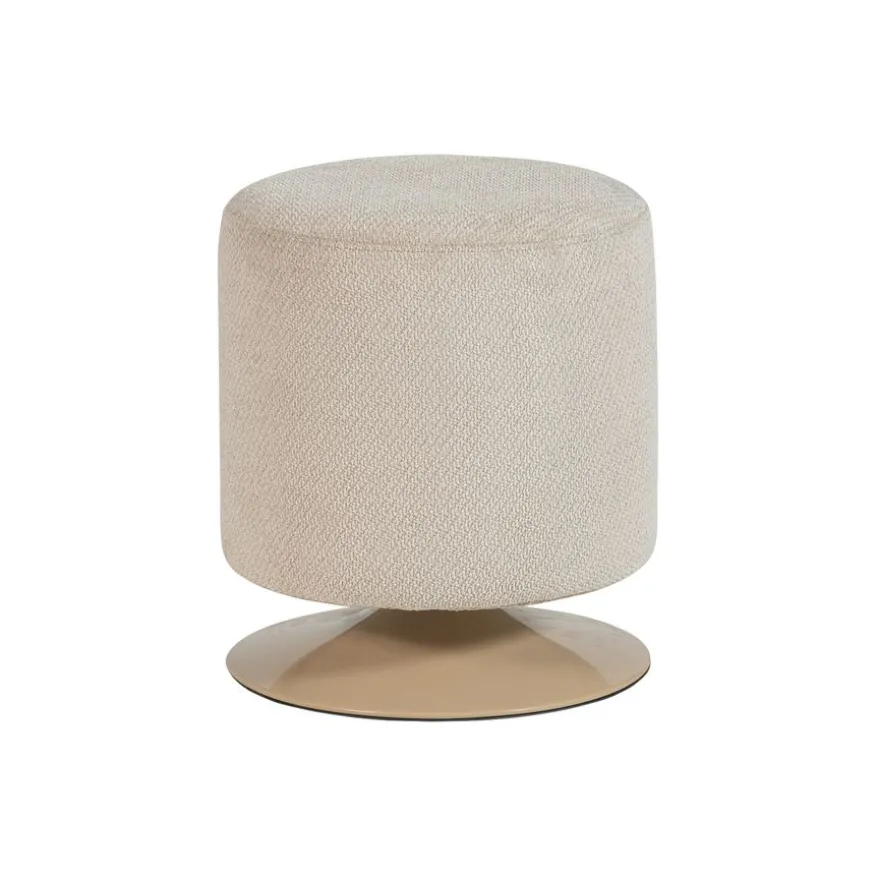 WOOOD Poef Islen Beige - Ø 39 cm