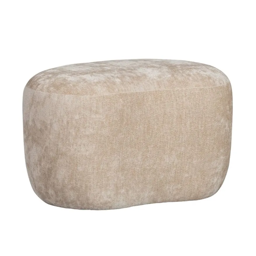 WOOOD Poef Popular Beige - 73x51 cm