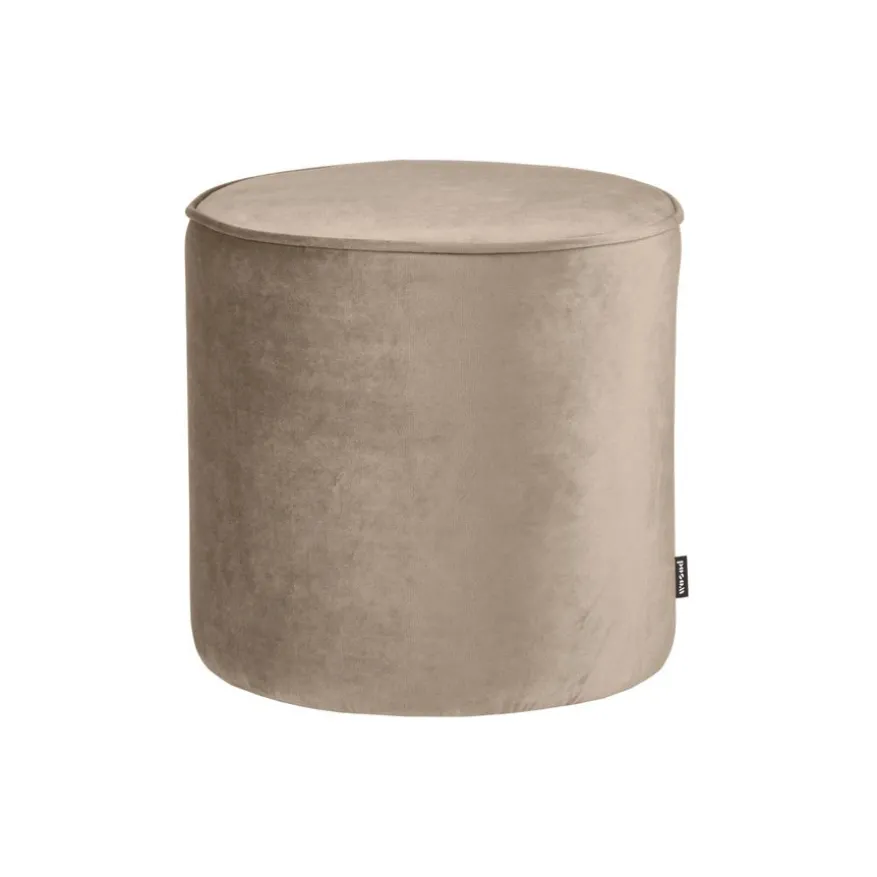 WOOOD Poef Sara Khaki - Ø 46 cm