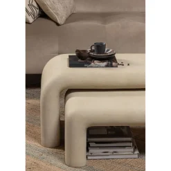 WOOOD Salontafel Stani Naturel - set 2 stuks
