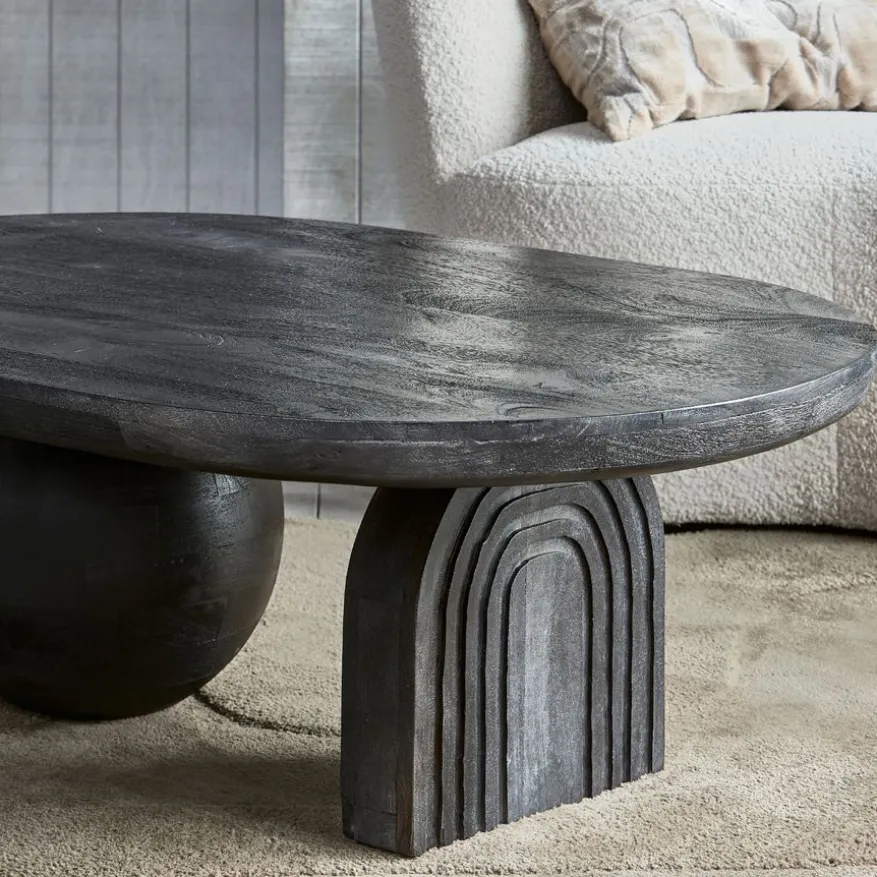 WOOOD Salontafel Steppe Zwart - 110x72 cm