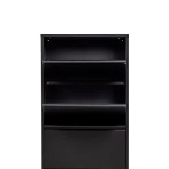 WOOOD Schoenenkast Sabine Zwart - 66x103x16 cm