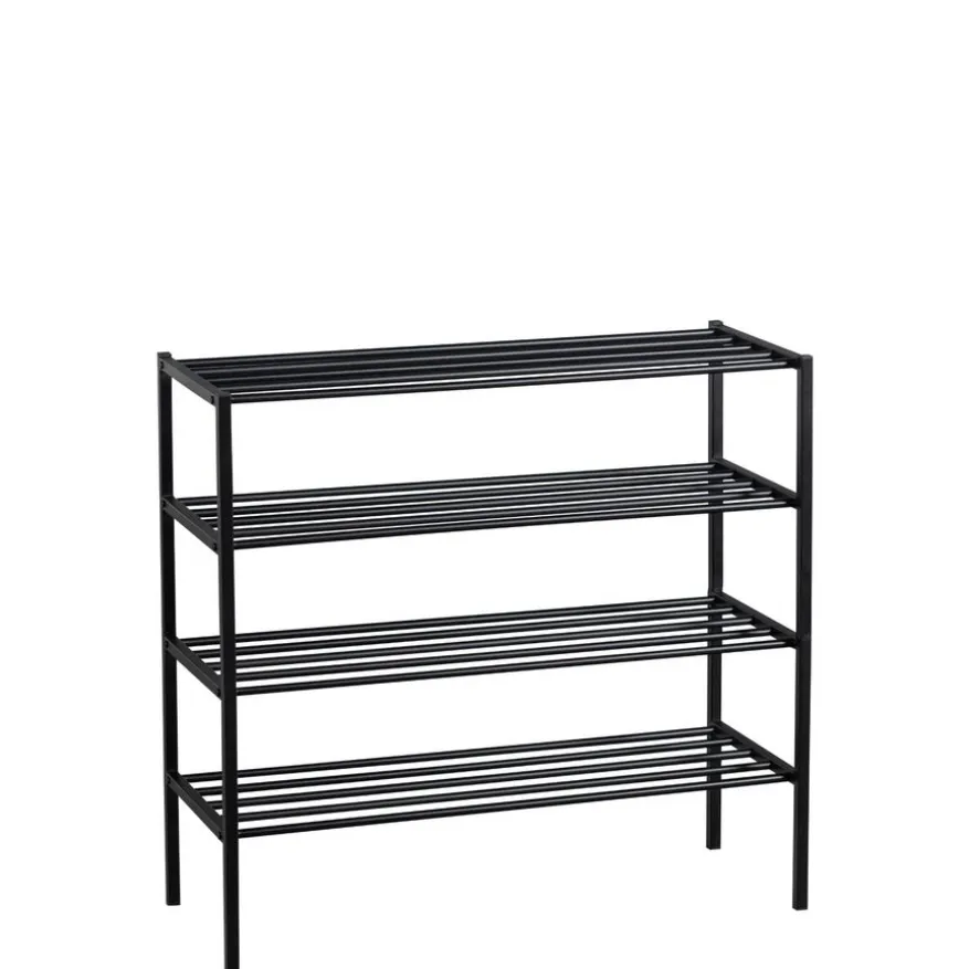 WOOOD Schoenenrek Ferro Zwart - 85x80x35 cm