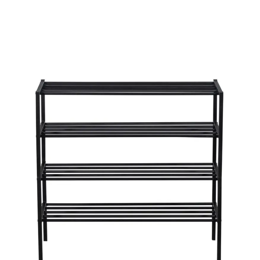 WOOOD Schoenenrek Ferro Zwart - 85x80x35 cm