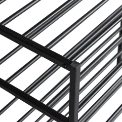 WOOOD Schoenenrek Ferro Zwart - 85x80x35 cm