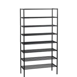 WOOOD Schoenenrek Ferro Zwart - 85x160x35 cm