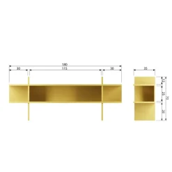 WOOOD Sidetable Jana Mist - 180x70x35 cm