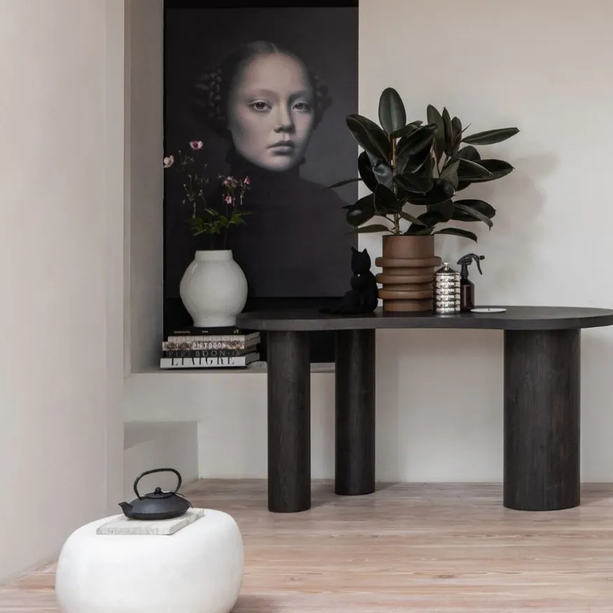 WOOOD Sidetable Maan Donkerbruin - 150x75x70 cm