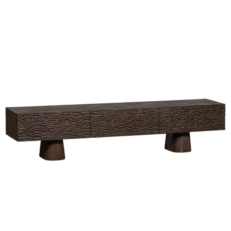 WOOOD TV-meubel Crumble Bruin - 180x40x40 cm