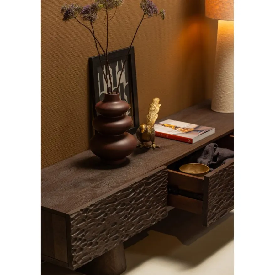 WOOOD TV-meubel Crumble Bruin - 180x40x40 cm