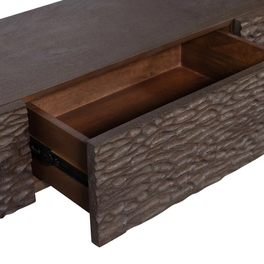 WOOOD TV-meubel Crumble Bruin - 180x40x40 cm