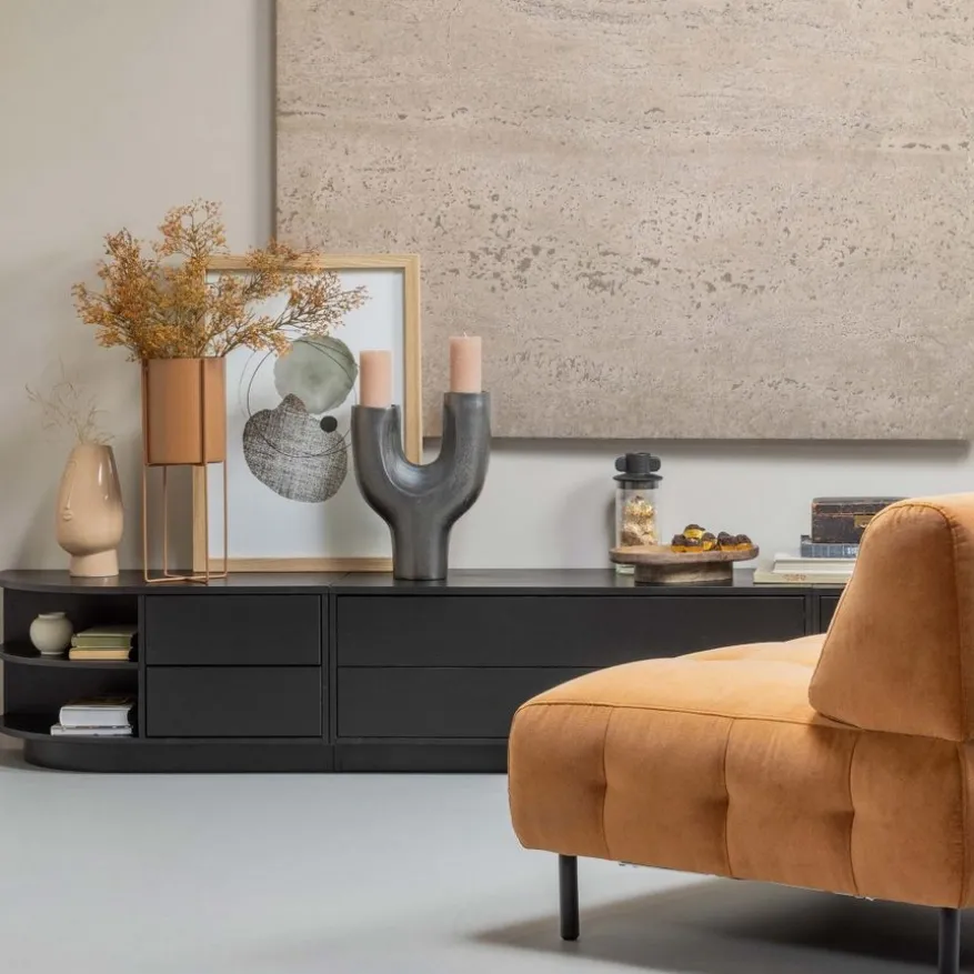 WOOOD TV-meubel Finca Zwart - 100x40x40 cm