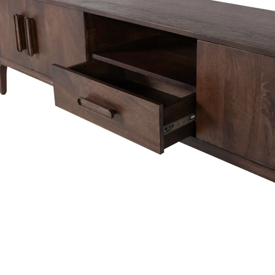 WOOOD TV-meubel Liya Donkerbruin - 200x50x35 cm