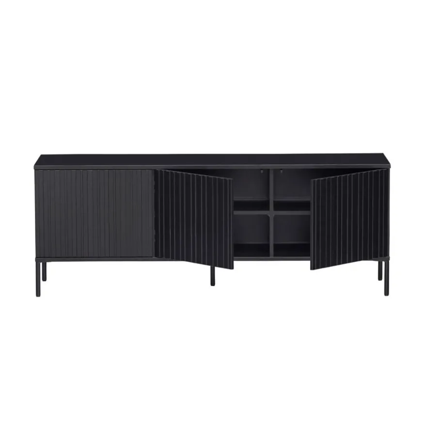 WOOOD TV-meubel New Gravure Zwart - 150x56x44 cm
