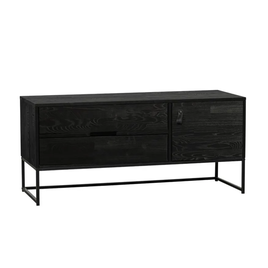 WOOOD TV-meubel Silas Zwart - 120x55x44 cm