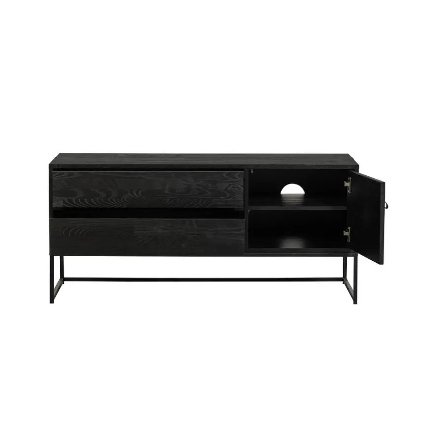 WOOOD TV-meubel Silas Zwart - 120x55x44 cm