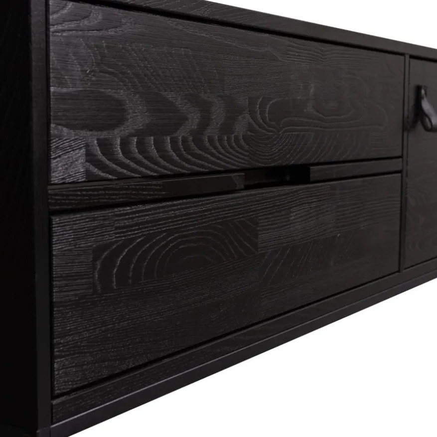 WOOOD TV-meubel Silas Zwart - 120x55x44 cm