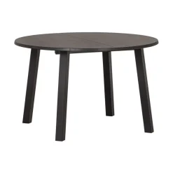 WOOOD Uitschuifbare Eettafel Lange Jan Zwart - 120/160/200x120 cm