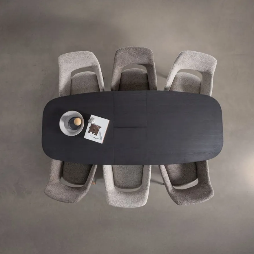 WOOOD Uitschuifbare Eettafel Arros Zwart - 180/220x90 cm