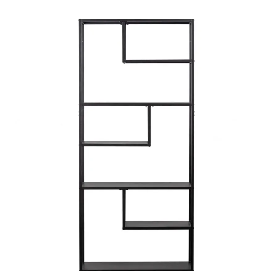 WOOOD Vakkenkast Teun Zwart - 85x188x35 cm