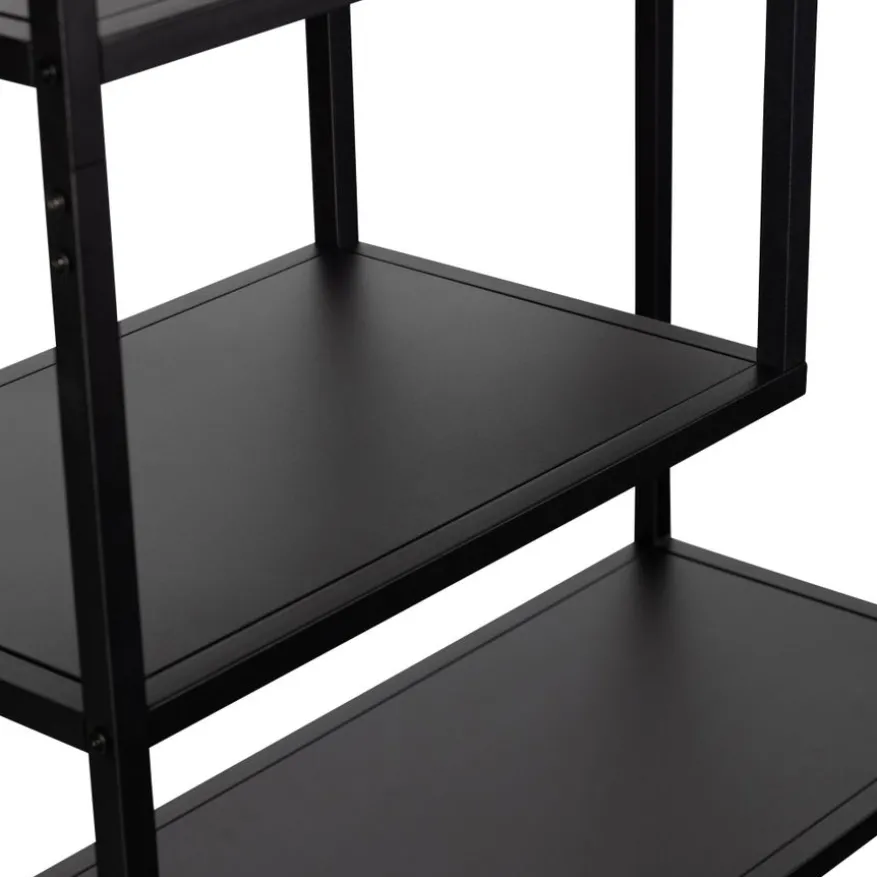 WOOOD Vakkenkast Teun Zwart - 85x188x35 cm