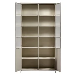WOOOD Vitrinekast Exhibit XL Zand - 99x200x44 cm