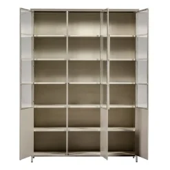 WOOOD Vitrinekast Exhibit XL Zand - 142x200x44 cm