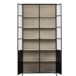 WOOOD Vitrinekast Exhibit XL Zwart - 99x200x44 cm