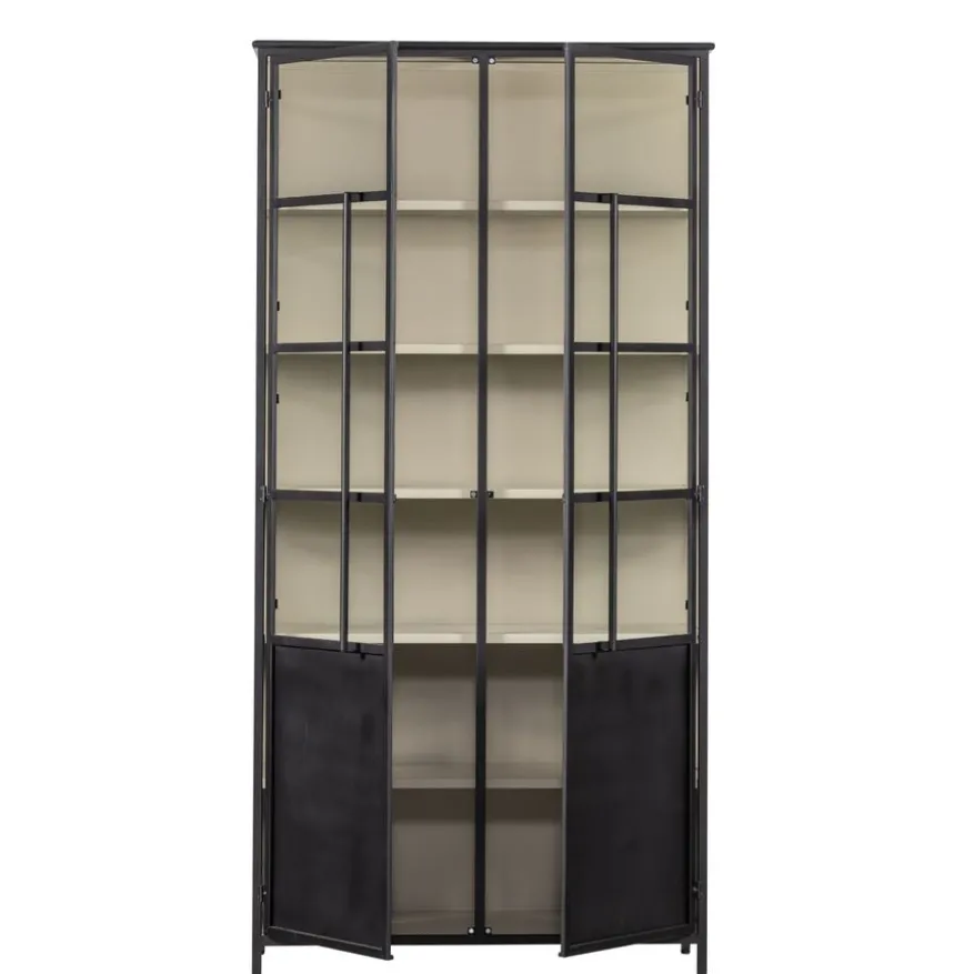 WOOOD Vitrinekast Exhibit XL Zwart - 99x200x44 cm
