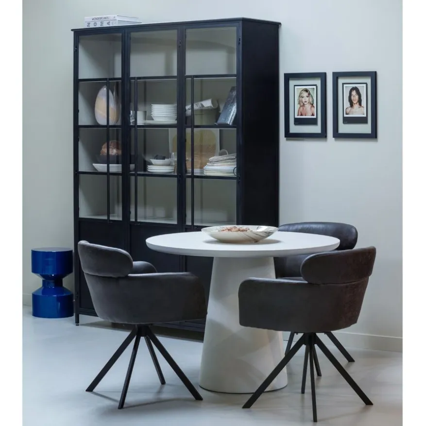 WOOOD Vitrinekast Exhibit XL Zwart - 142x200x44 cm