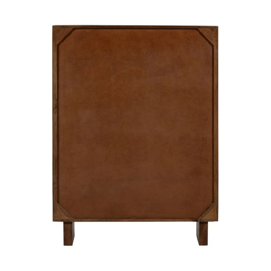 WOOOD Vitrinekast Kella Donkerbruin - 100x132x44 cm