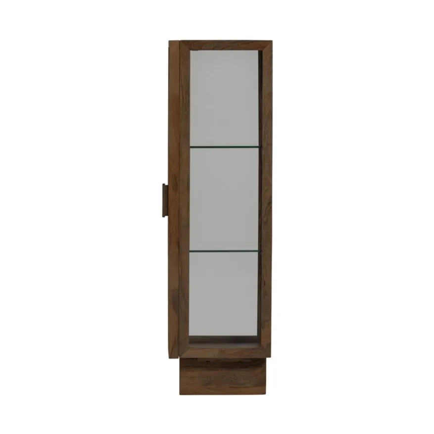 WOOOD Vitrinekast Kella Donkerbruin - 40x137x39 cm